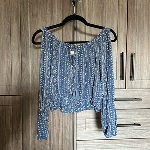Abercrombie & Fitch Boho Cropped Blouse